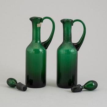 Two glass jars by Nason Moretti, Murano.