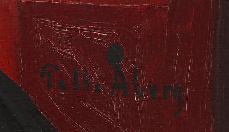 PELLE ÅBERG, olja på pannå, signerad.