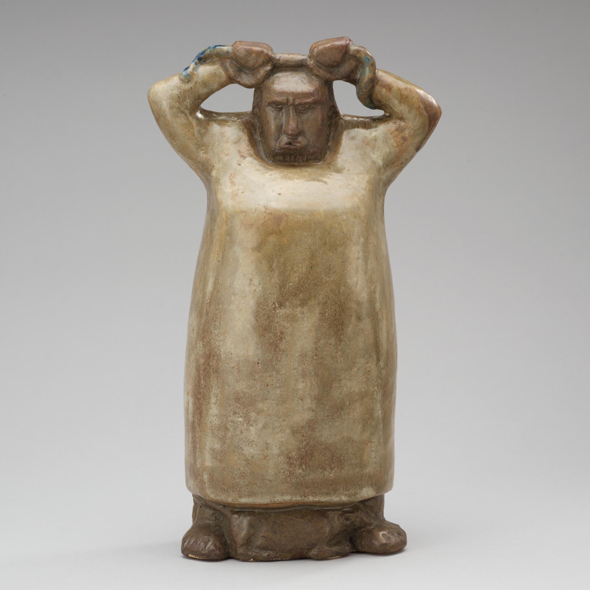 An Åke Holm stoneware sculpture, Höganäs 1950's.