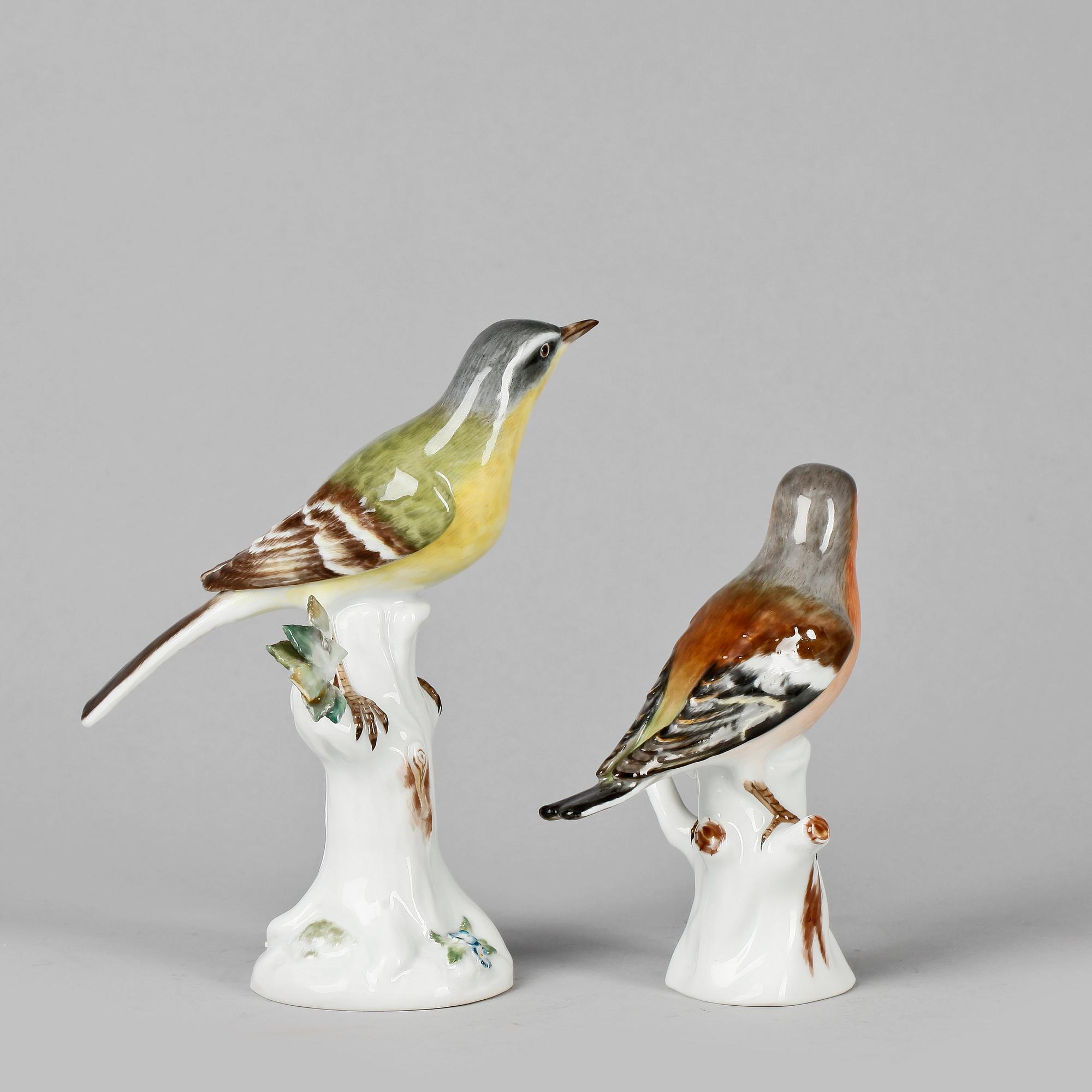 FIGURINER, 2 st, porslin, Meissen, 1900-talets första hälft.