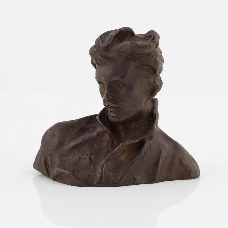 Carl Eldh, sculpture, bronze, signed. Height 9 cm.