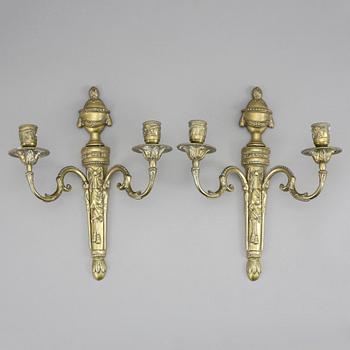 APPLIQUER, ett par, empirestil, 18/1900-tal.