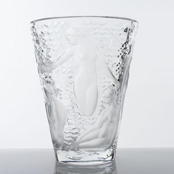 René Lalique, after, vase, "Ondines", France.