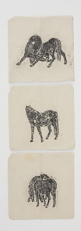 A collection of Chinese ink rubbings, 20th century. (10).
