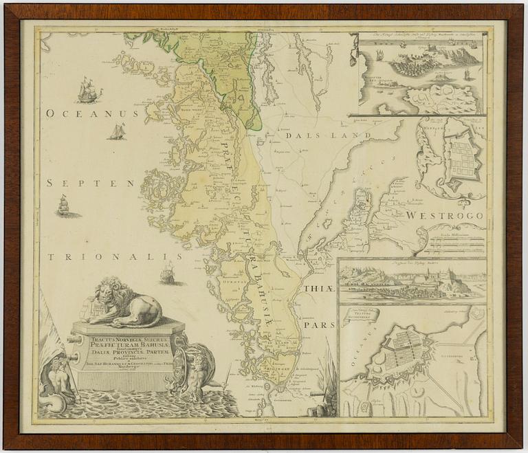 Johann Baptist Homann,  "Tractus Norvegiae, Suecicus...".