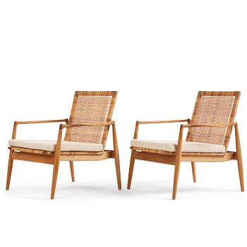 350. Finn Juhl, a pair of "SW 96" easy chairs, Søren Willadsen, Denmark.