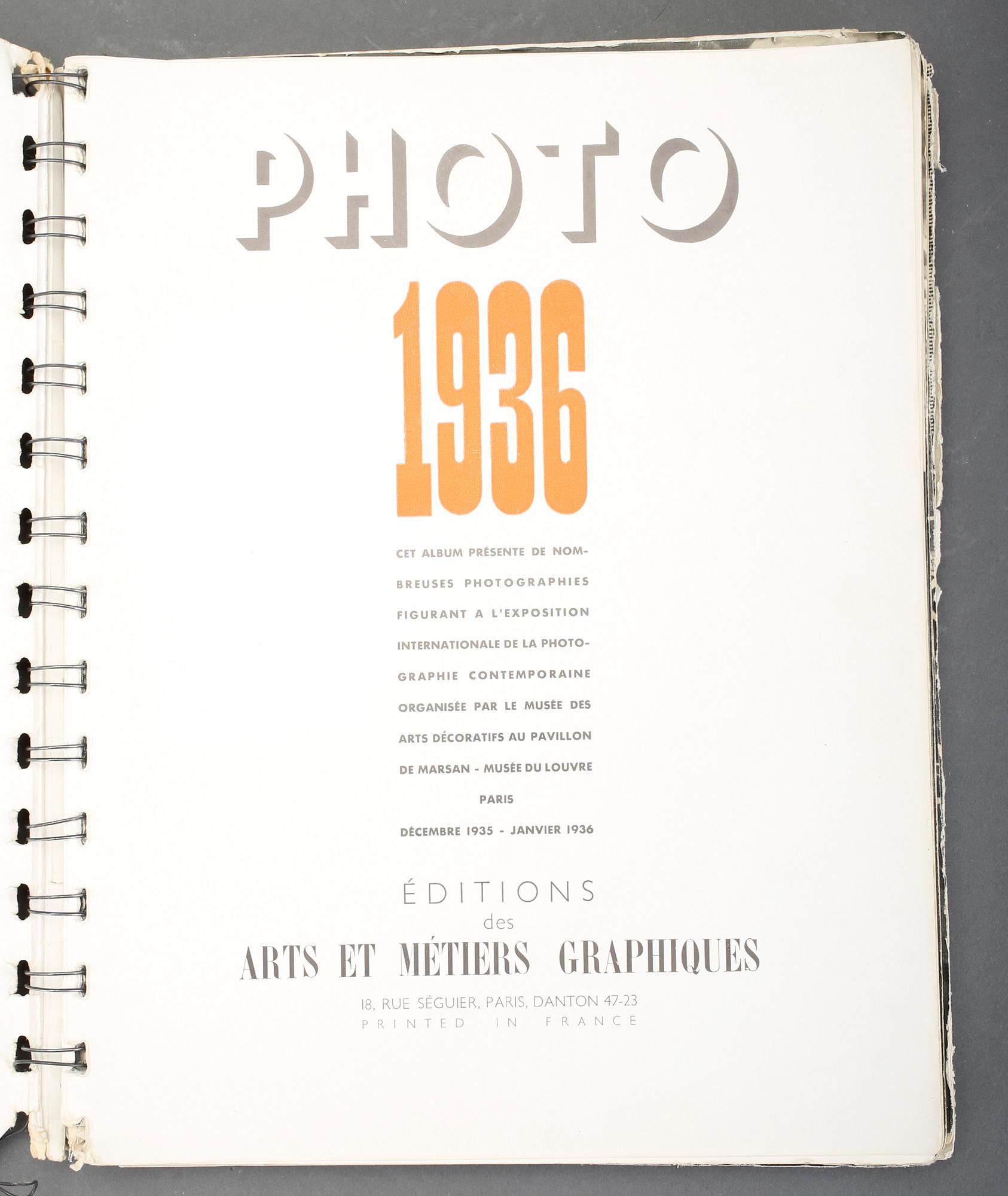 FOTOBÖCKER, 3 st, Photo Graphie, 1931, 1935, 1936, Edition des Arts et Métiers Graphiques, Paris.
