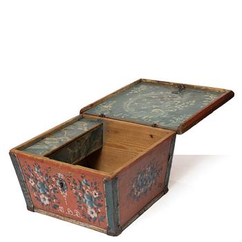 Skrin, allmoge, Jämtland. Märkt BHD och invändigt daterat 1794.