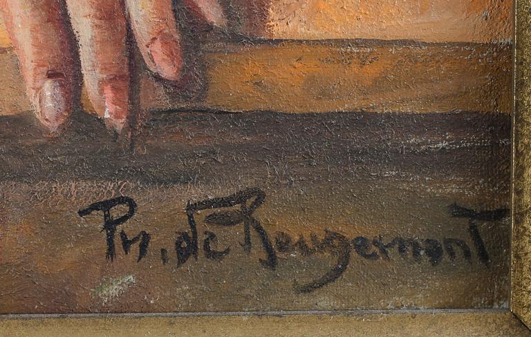 PHILIPPE DE ROUGEMONT, olja på duk, signerad.