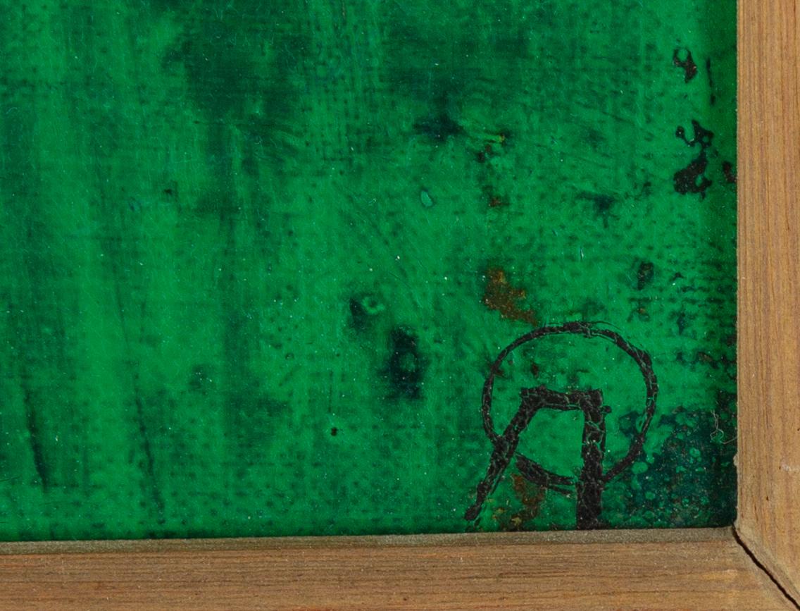 Arne Olsson, olja på pannå, signerad.