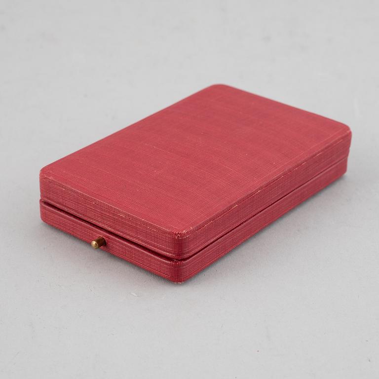 Medalj, Försäkringsbolaget Allmänna Brand af 1842, 18K guld.