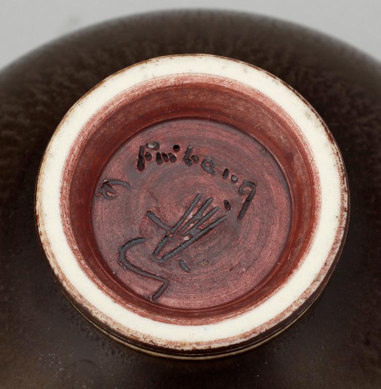 VAS samt SKÅL, stengods, Berndt Friberg Gustavsberg 1950/60-tal.