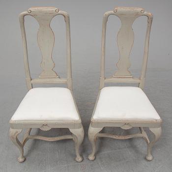 A set of 10 baroque-style chairs from around 1900.