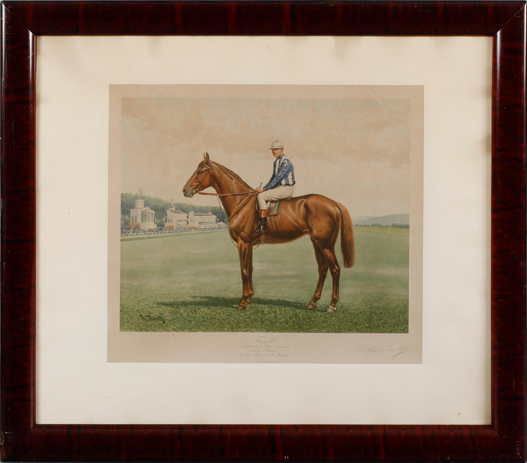 LITOGRAFISKT TRYCK efter Wilhelm Barth, sekelskiftet 1900.