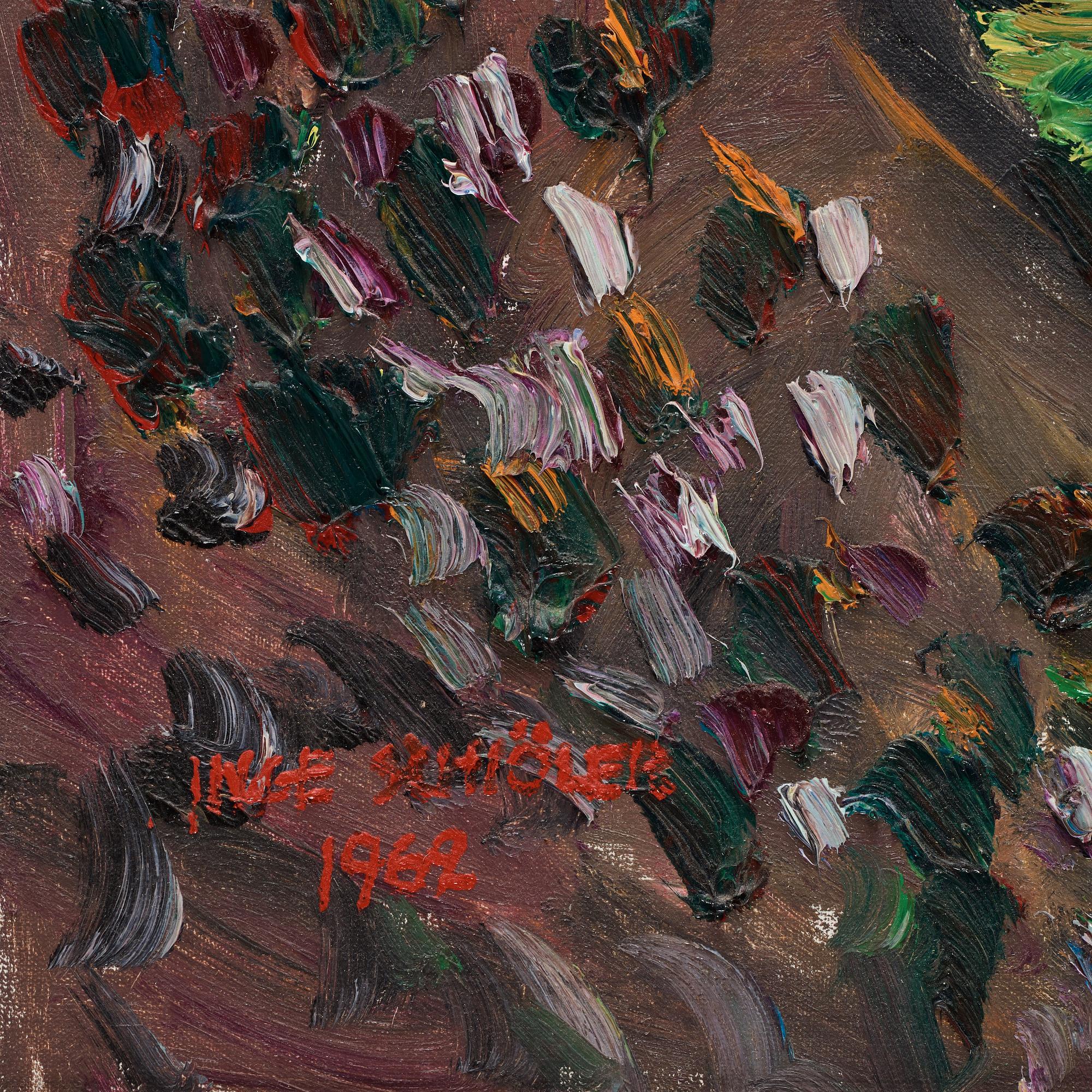 INGE SCHIÖLER, oil on canvas, signed and dated 1962.
