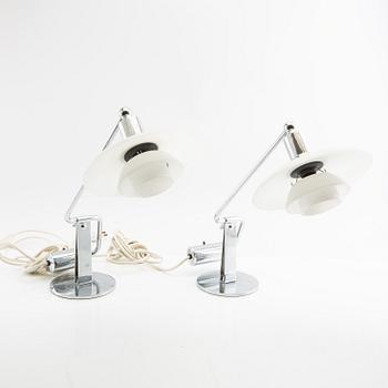 Poul Henningsen, pianolampor/kiplampor, ett par, "PH-2/1", Louis Poulsen, Danmark, 1900-tal.