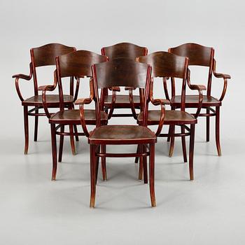 STOLAR, 6 st, Thonet, 1900-talets första hälft.