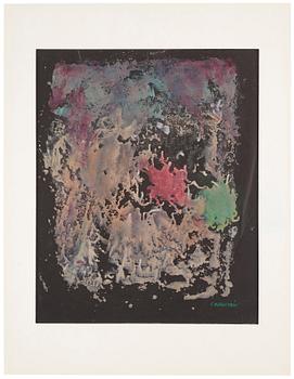 CO Hultén, mixed media on paper, signed and executed 1946.