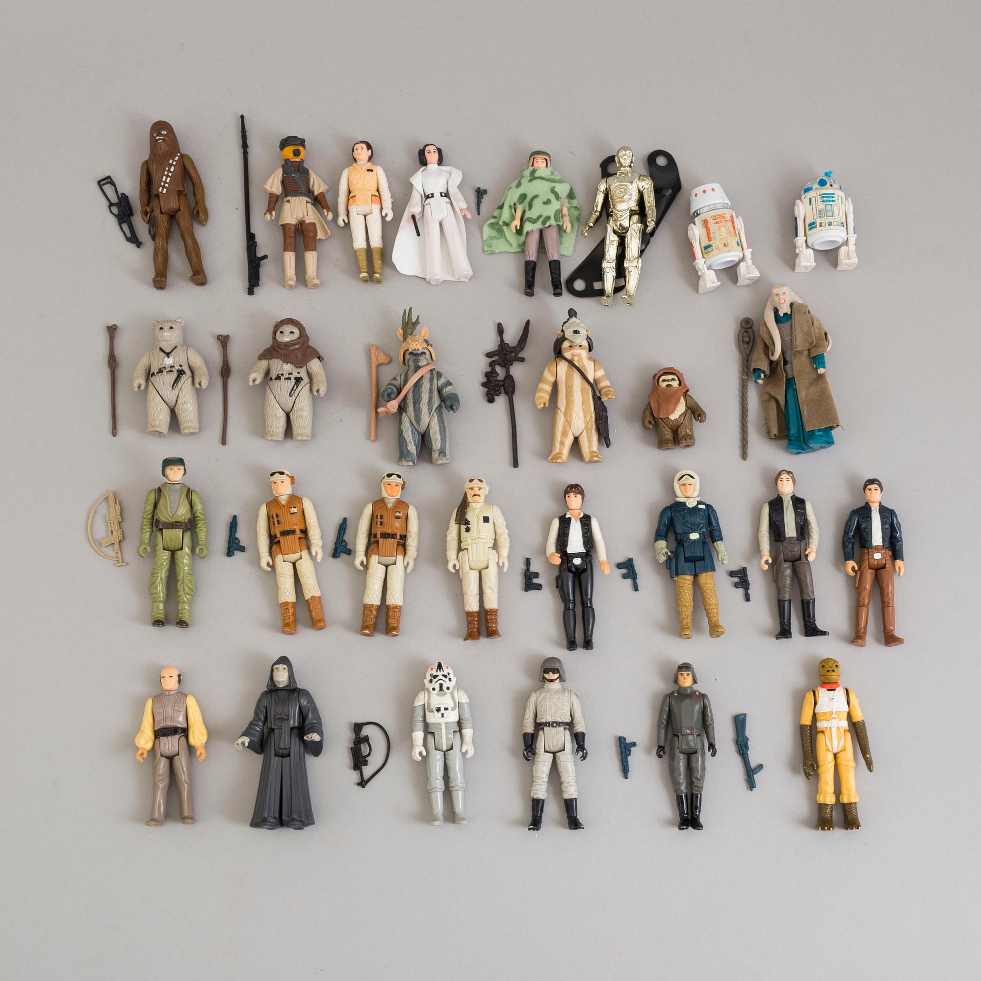 a set of 58 +3 Star Wars action figures, Kenner 1970's-/80's.