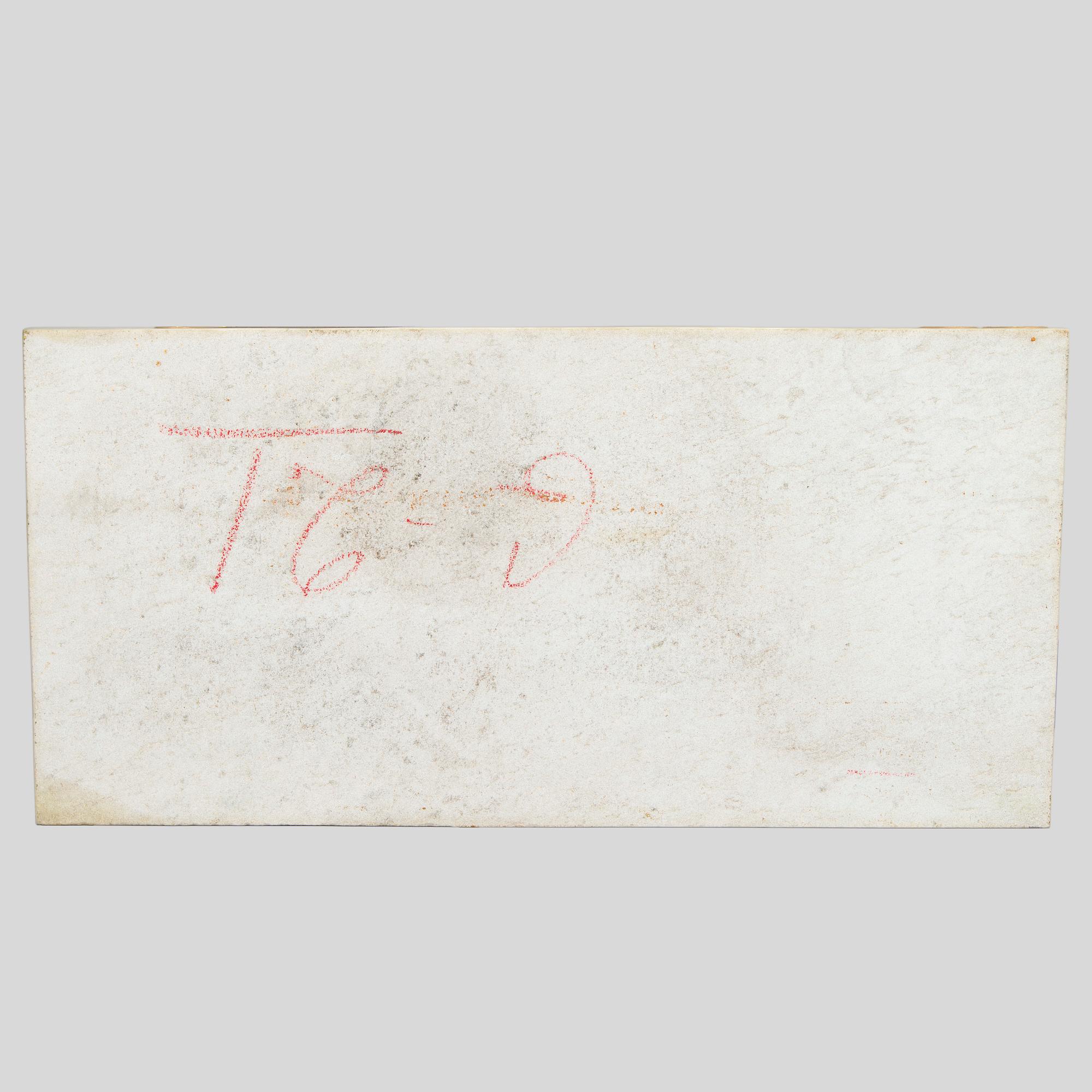 Jonas Frisk, Konsolipöytä, signeerattu J Frisk (toiminut 1805 - 1824), Tukholman hallileima, epäselvä vuosi. Myöhäiskustavilainen.