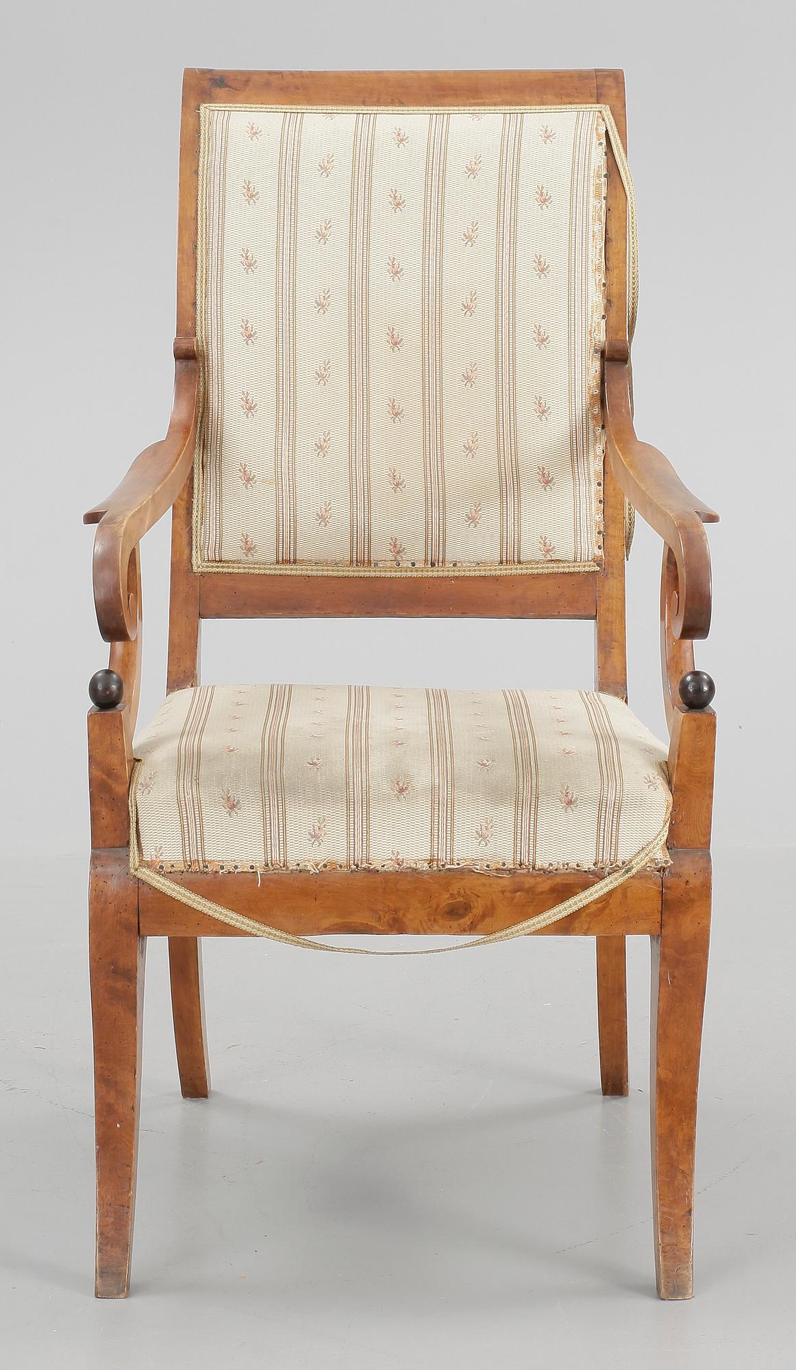 KARMSTOL, senempire, omkring 1800-talet mitt.
