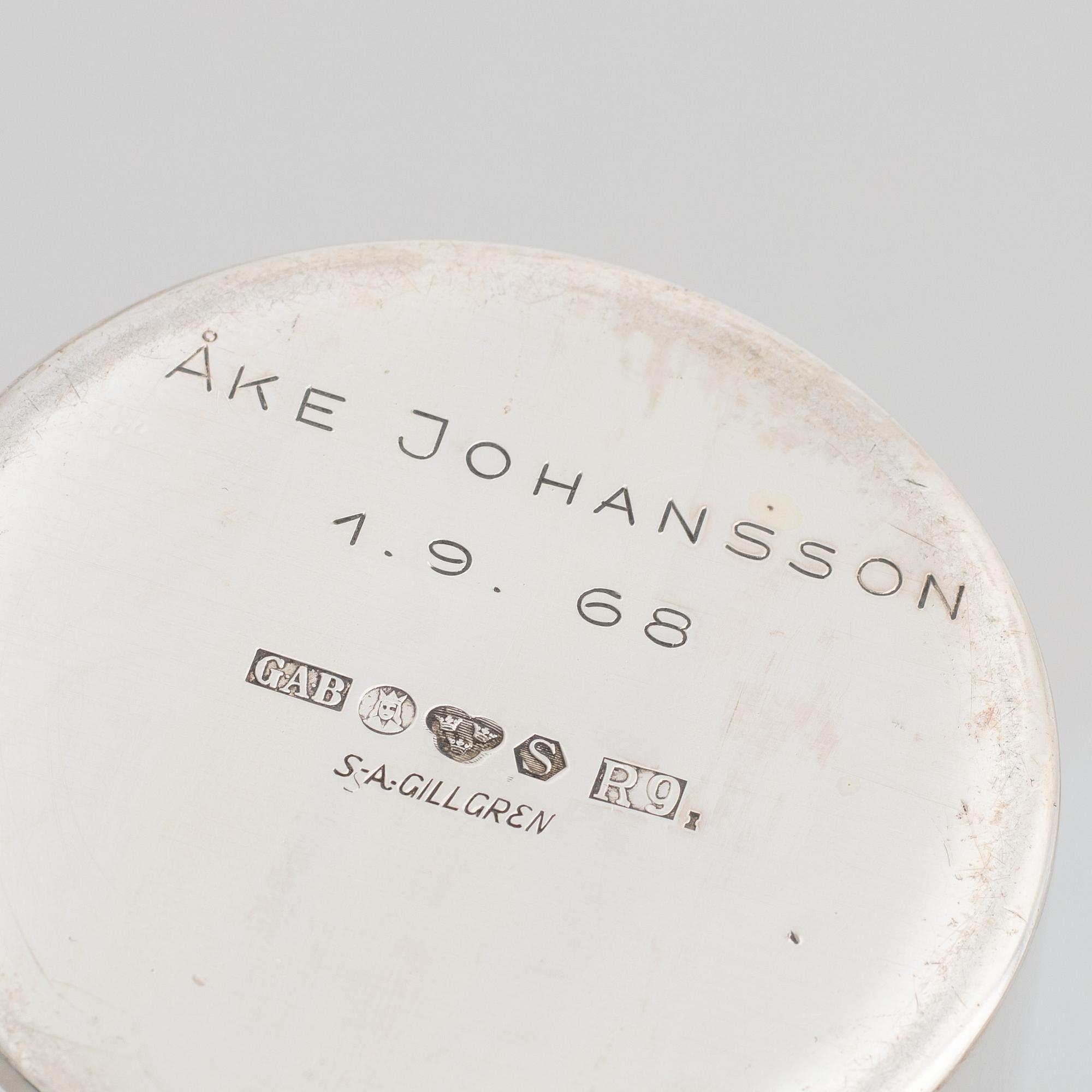 Three silver beakers, GAB, Stockholm, Sweden, 1965-1967.