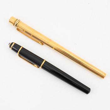 Cartier, reservoarpennor, 2st, "Stylo Plume" och "Stylo Bille Diabolo de Cartier".