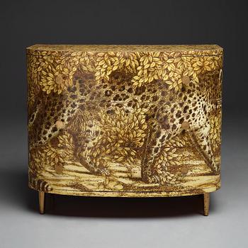 Piero Fornasetti, byrå, "Leopardo", Ateliers Fornasetti,  Milano, 1950-60-tal.