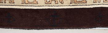 CARPET. Knotted pile (Flossa). 543 x 307,5 cm. Signed Fo SY (?) 1927 (Einar Forseth).