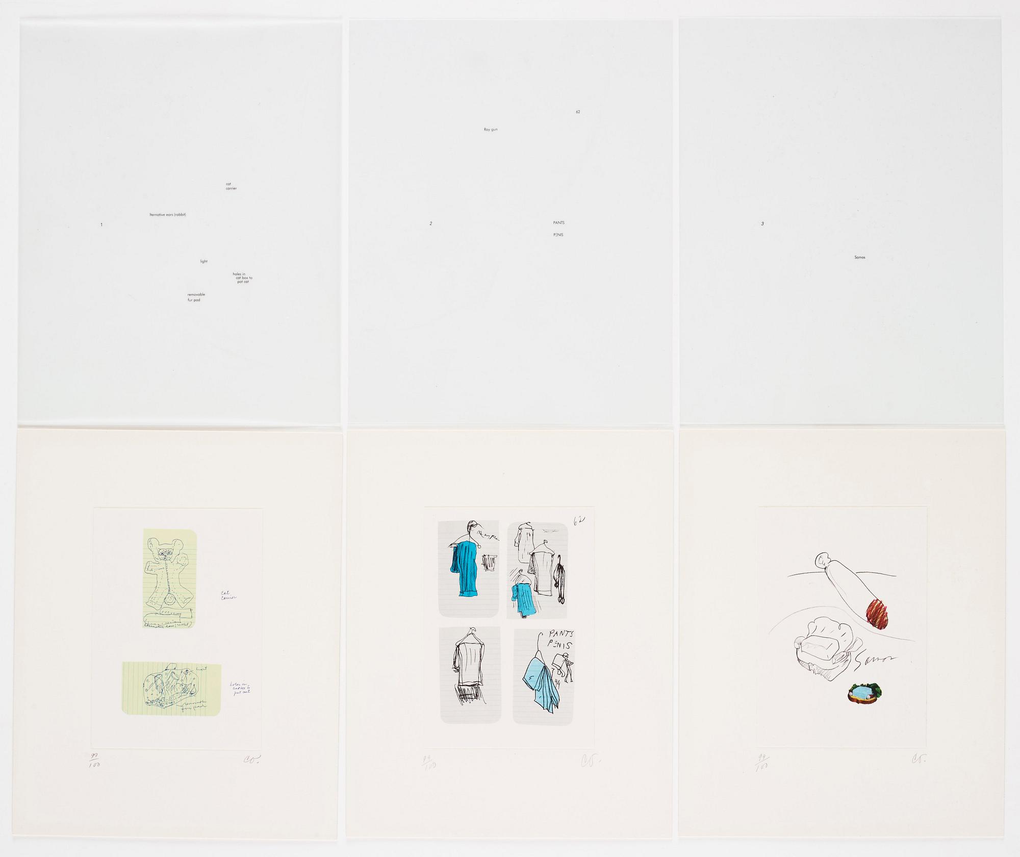 Claes Oldenburg, "Notes in hand".