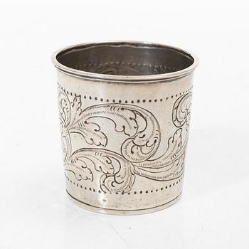 Johan Peter Olsen Rust, bägare, silver, Trondheim, Norge 1762.