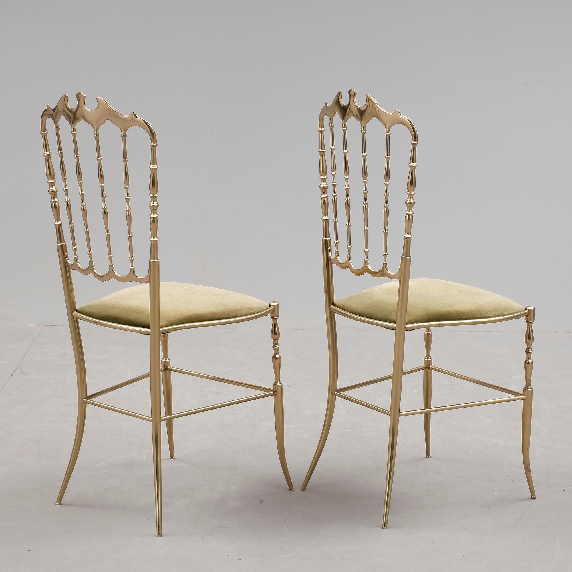 STOLAR, ett par, mässing, Chiavaristil, 1900-talets andra hälft.