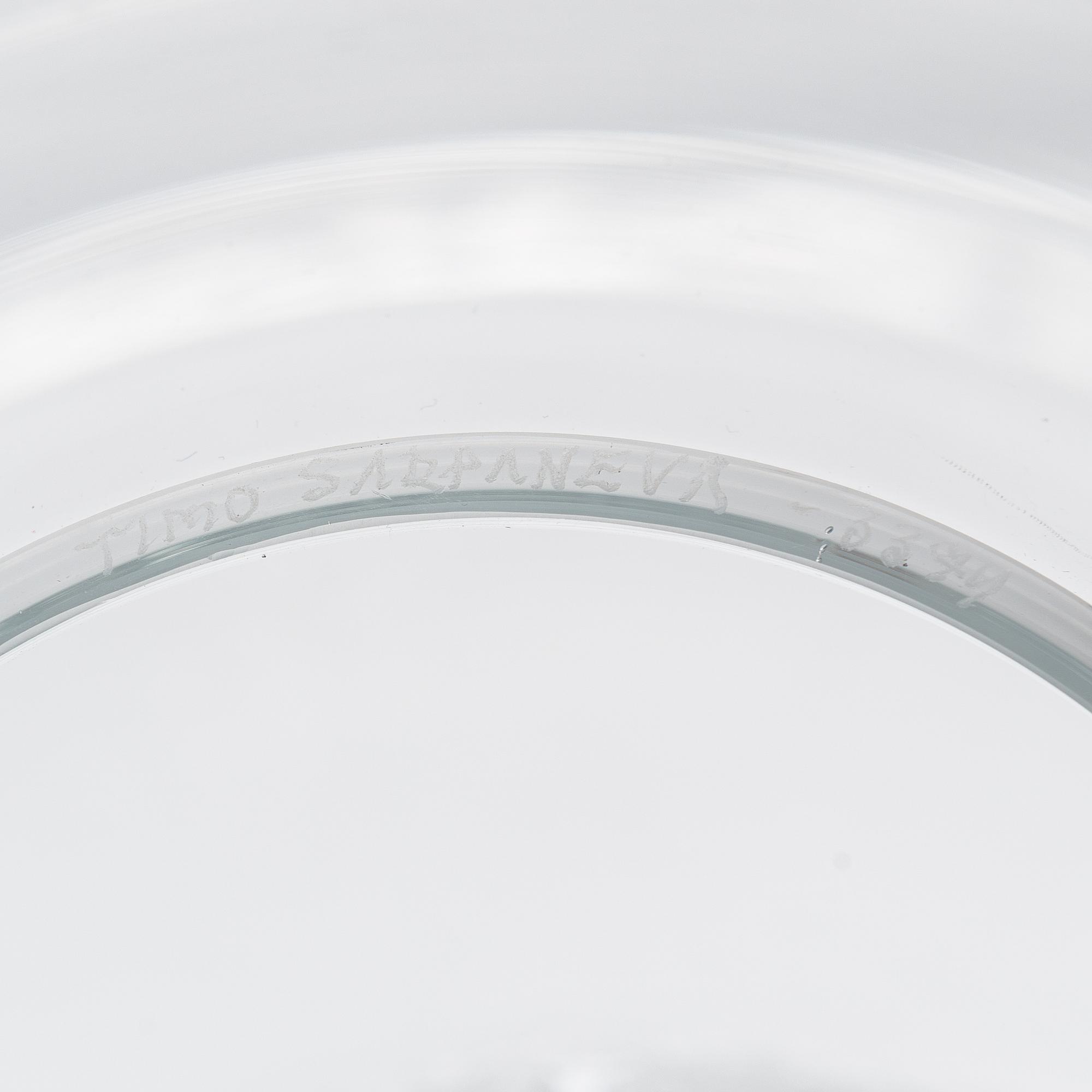 Timo Sarpaneva, taide-esine, sarjasta Finlandia, signeerattu Timo Sarpaneva 3374. Iittala suunniteltu 1969.