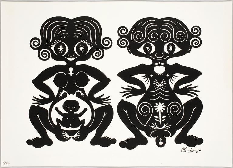 AFFISHER, 3 st, sent 1960-tal, bl a Design Gunilla Rudling, 1967 för Malifax posters.