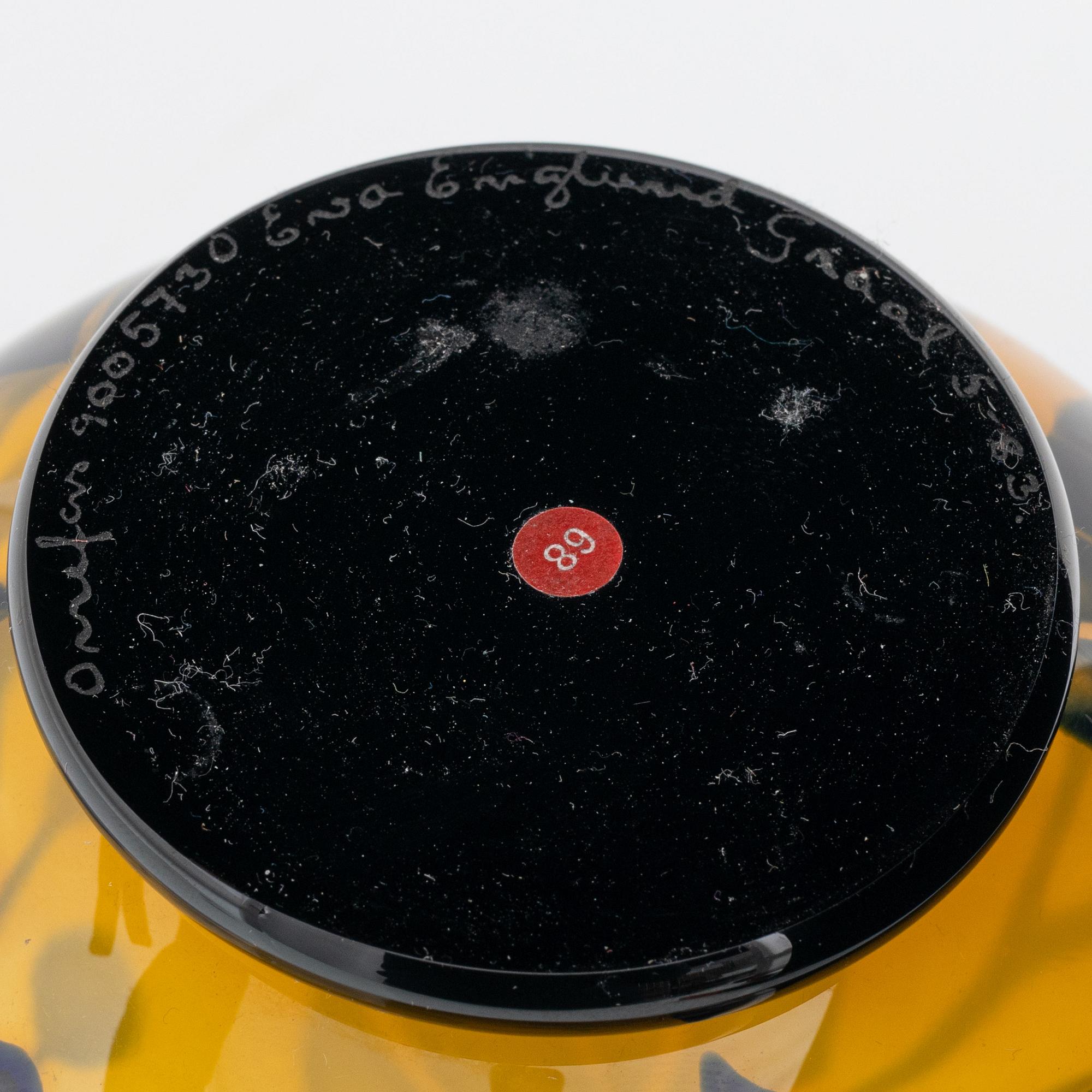 Eva Englund, vas, glas, graal, Orrefors, signerad, daterad 1983.