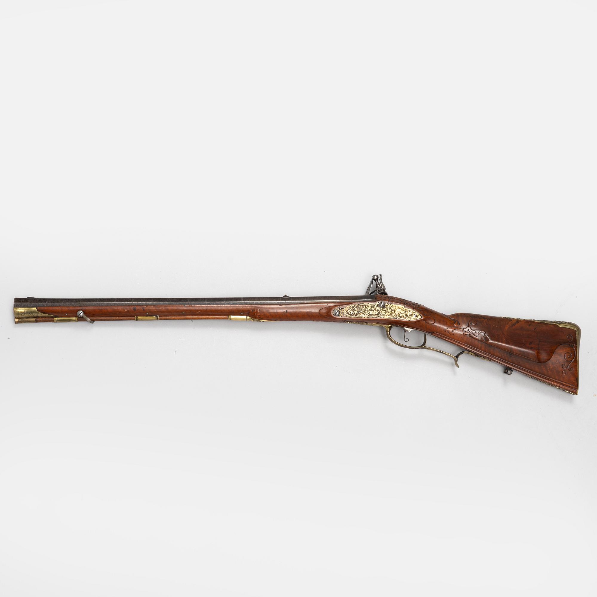 Flintlåsstudsare, signerad Caspar Lotz, Teinitz (Prag omkring år 1800).