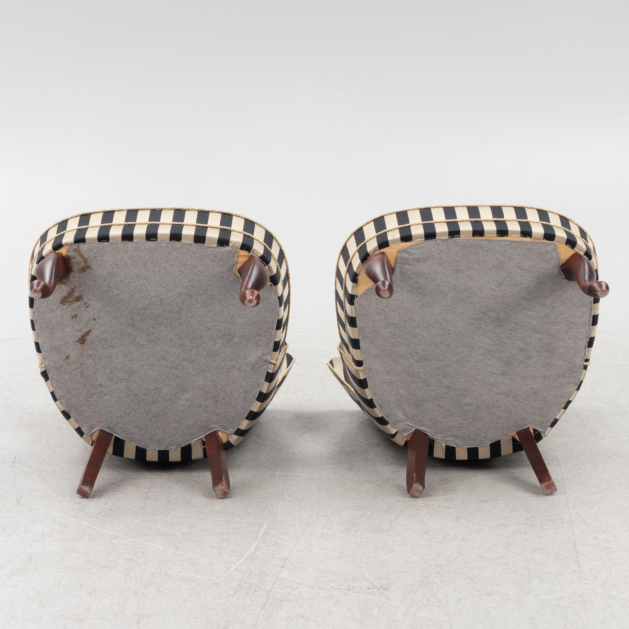 Armchairs, a pair, first half of the 20th century.