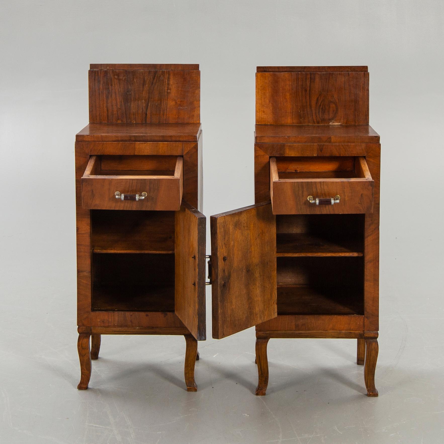 Sängbord ett par Art Deco 1900-talets första hälft.