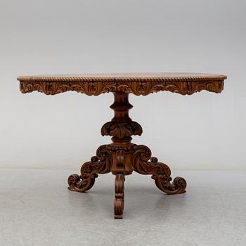 A second half of the 19th century mahogany veneered table.