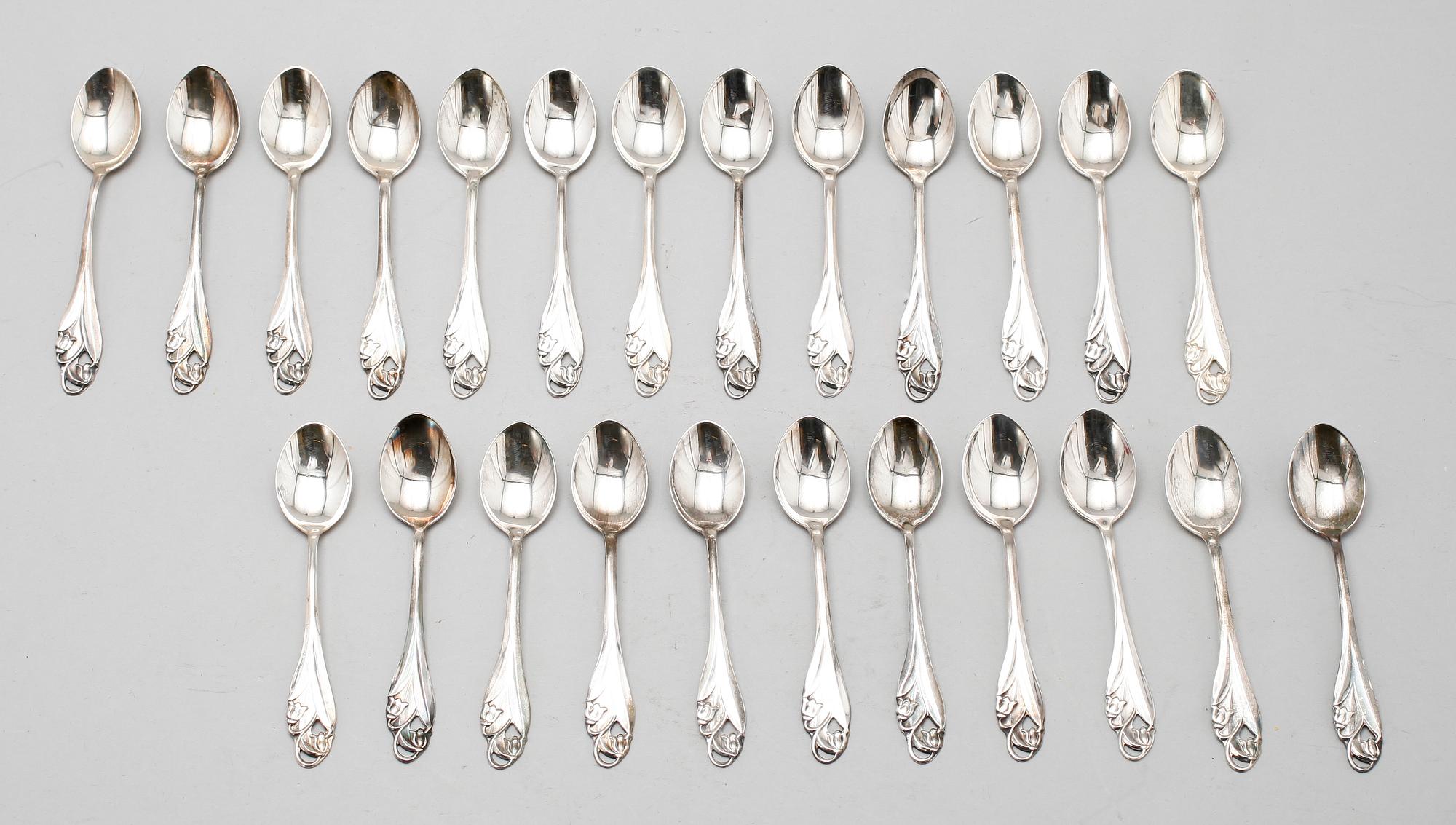 KAFFESKEDAR, 24 st, silver, Alton, 1965. Vikt 266 g.