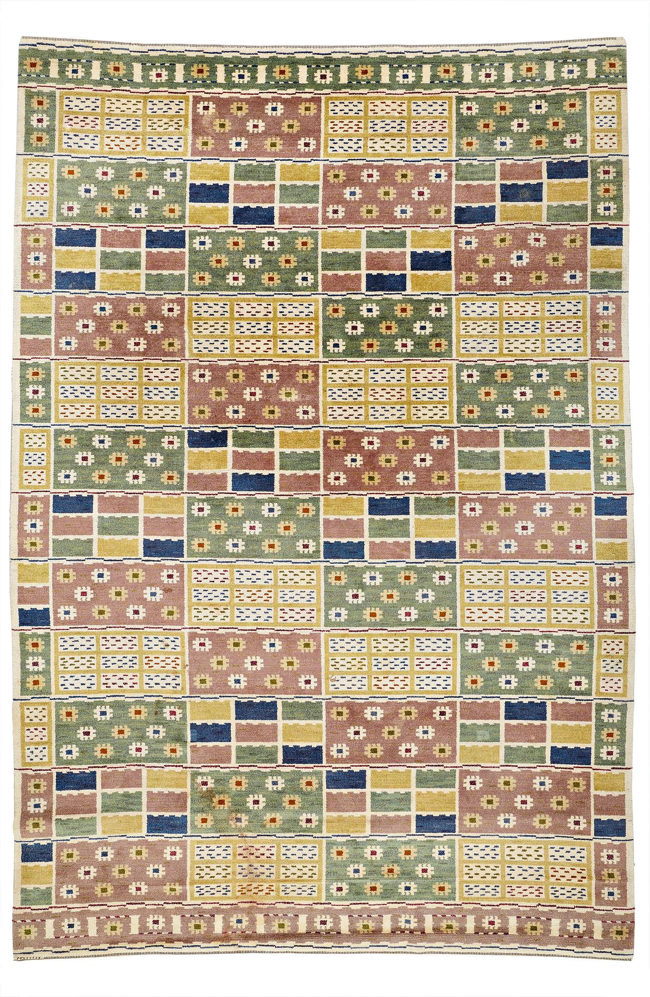 Märta Måås-Fjetterström, MATTA, "Ängarna", flossa, ca 439,5 x 295,5 cm, signerad AB MMF.