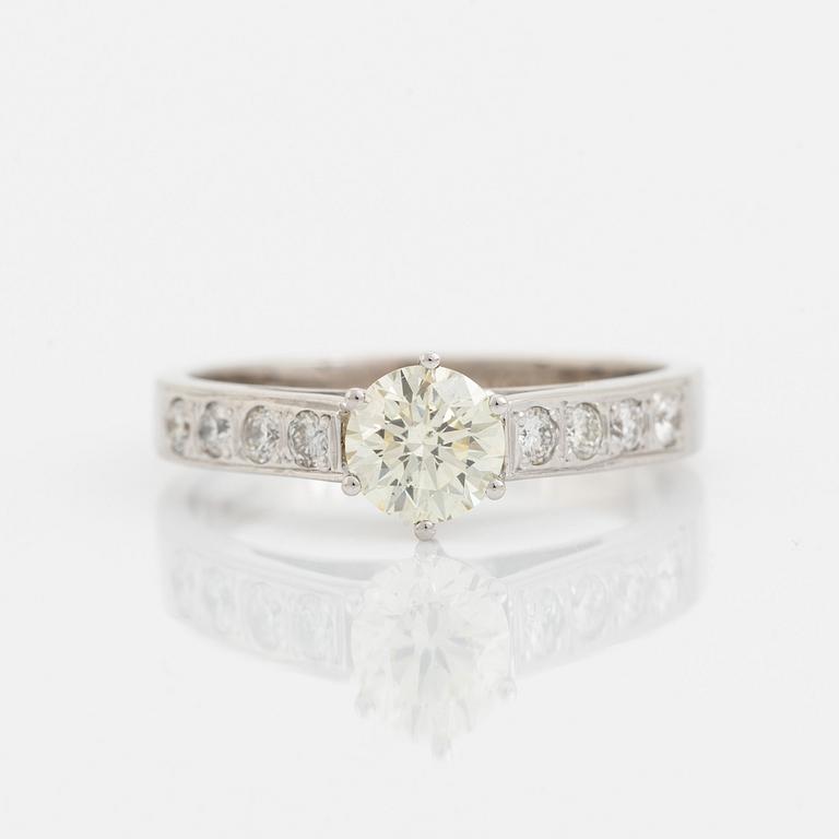 Brilliant cut diamond ring.