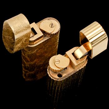 CIGARETTÄNDARE, 2st, doublé, Cartier, 1900-talets fjärde kvartal.