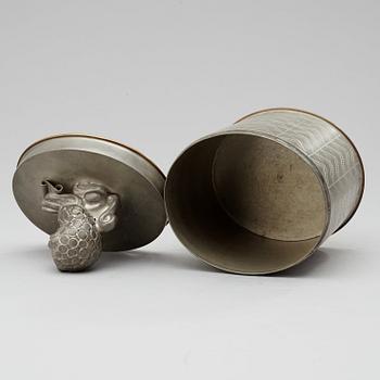 An Anna Petrus pewter jar, Svenskt Tenn, Stockholm 1936.