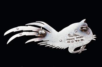 BROSCH, steringsilver, Wiwen Nilsson, Lund, 1974. Vikt ca 15 g.