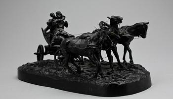 EVGENY ALEXANDROVITCH LANCERAY, EFTER. Skulptur, Järn. Ej signerad. Otydlig gjutarstämpel.