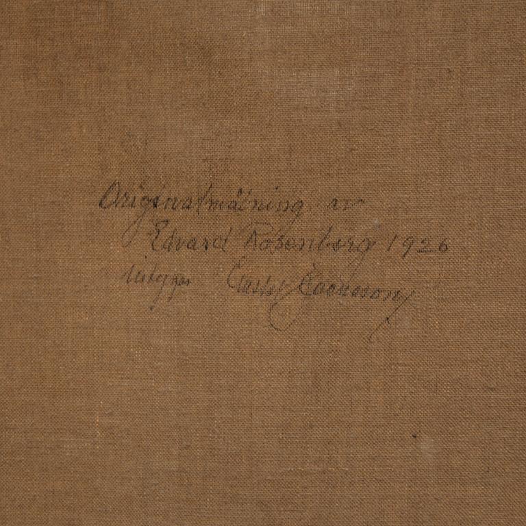 Edvard Rosenberg, olja på duk, signerad och daterad 1926.