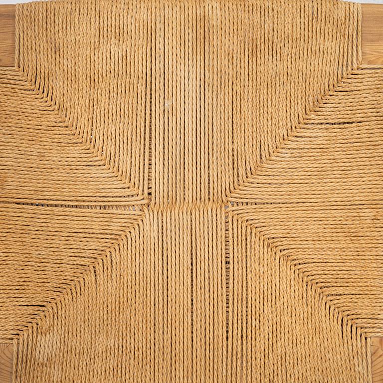 Rainer Daumiller, a set of four pine armchairs, Denmark, 1960s/70s.