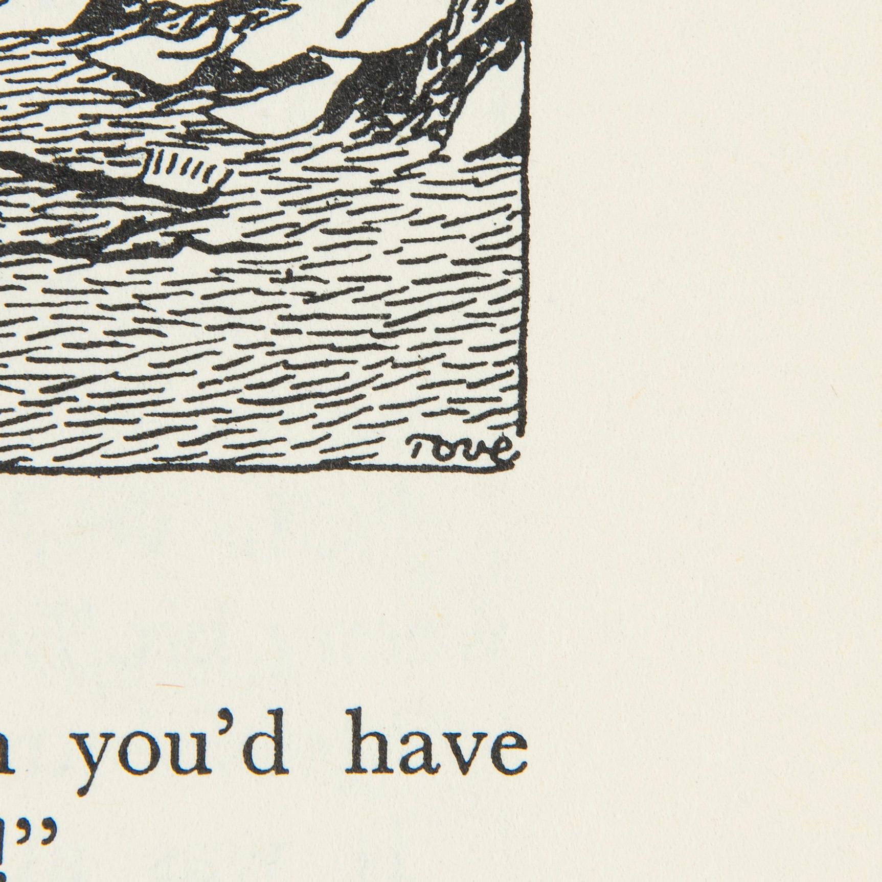 Tove Jansson, Bok 1 upplagan "Moominsummer Madness", Limited Ernest Benn London 1955.