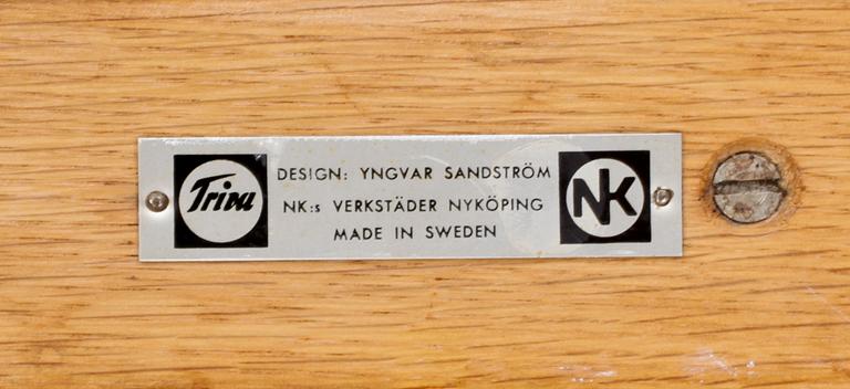 BÄNK, "Tokyo", brickmärkt Yngvar Sandström, för NK:s Triva serie, 1900-tal.